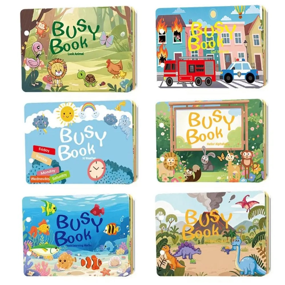 Interactive Busy Book for Kids Early Learning Stickers Toddler Quiet Book Matching Game Education Toy Montessori Baby Busy Book