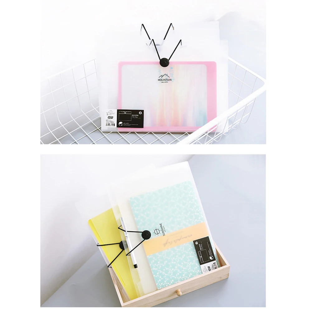 

Multi-Layer A4 Folder Expandable File Organizer with Plastic Buckle Transparent Design for Documents Papers Storage Portable