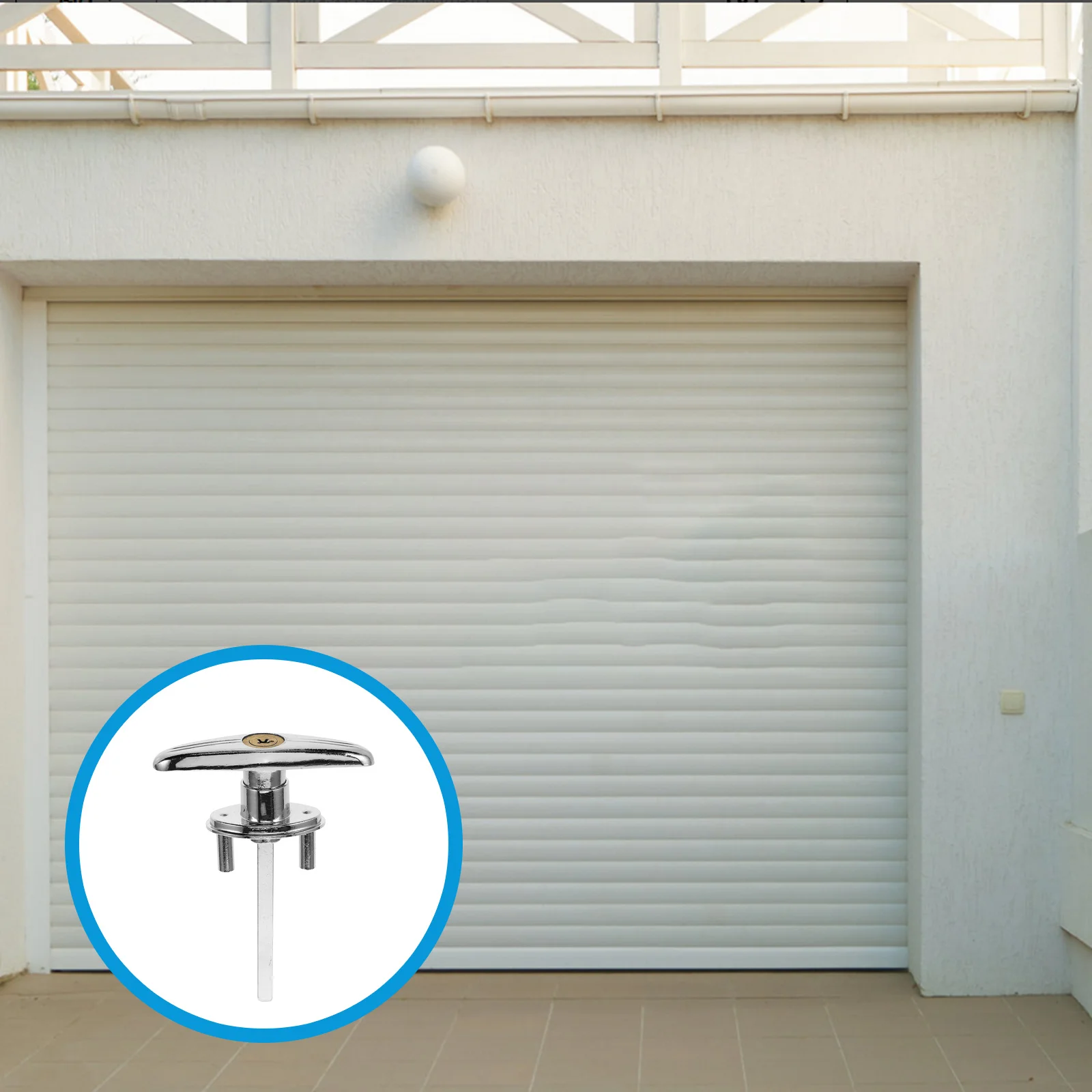 

1Set Garage Door Lock T-Shaped Design Emergency Cross Lock Keyed Security Door Hardware for Garage Shed Roller Shutter