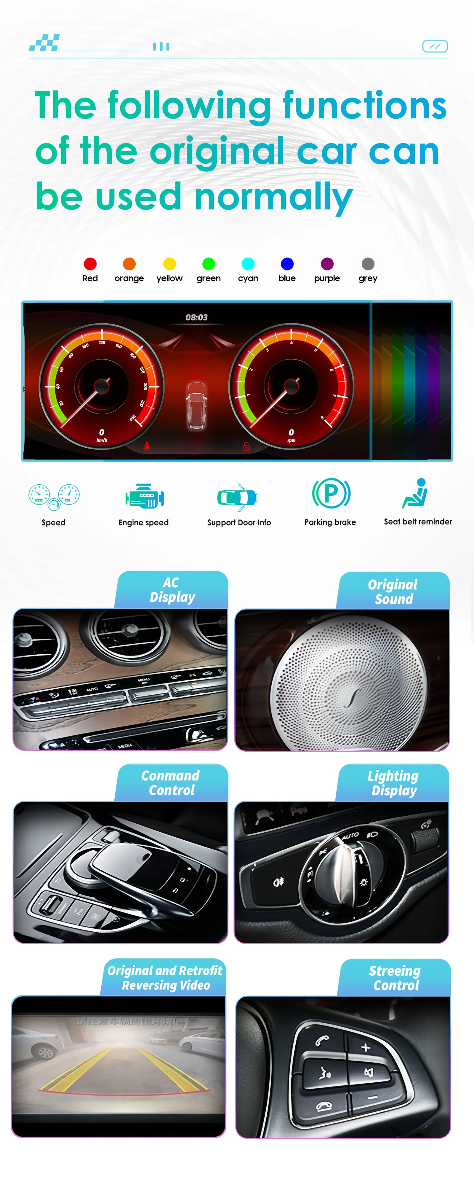 10,25" Hizpo Android Autoradio für Mercedes Benz W204 S204 2008 - 2010 C-Klasse NTG4.0 Intelligentes System RDS DSP GPS AUX CarPlay – Detail 8
