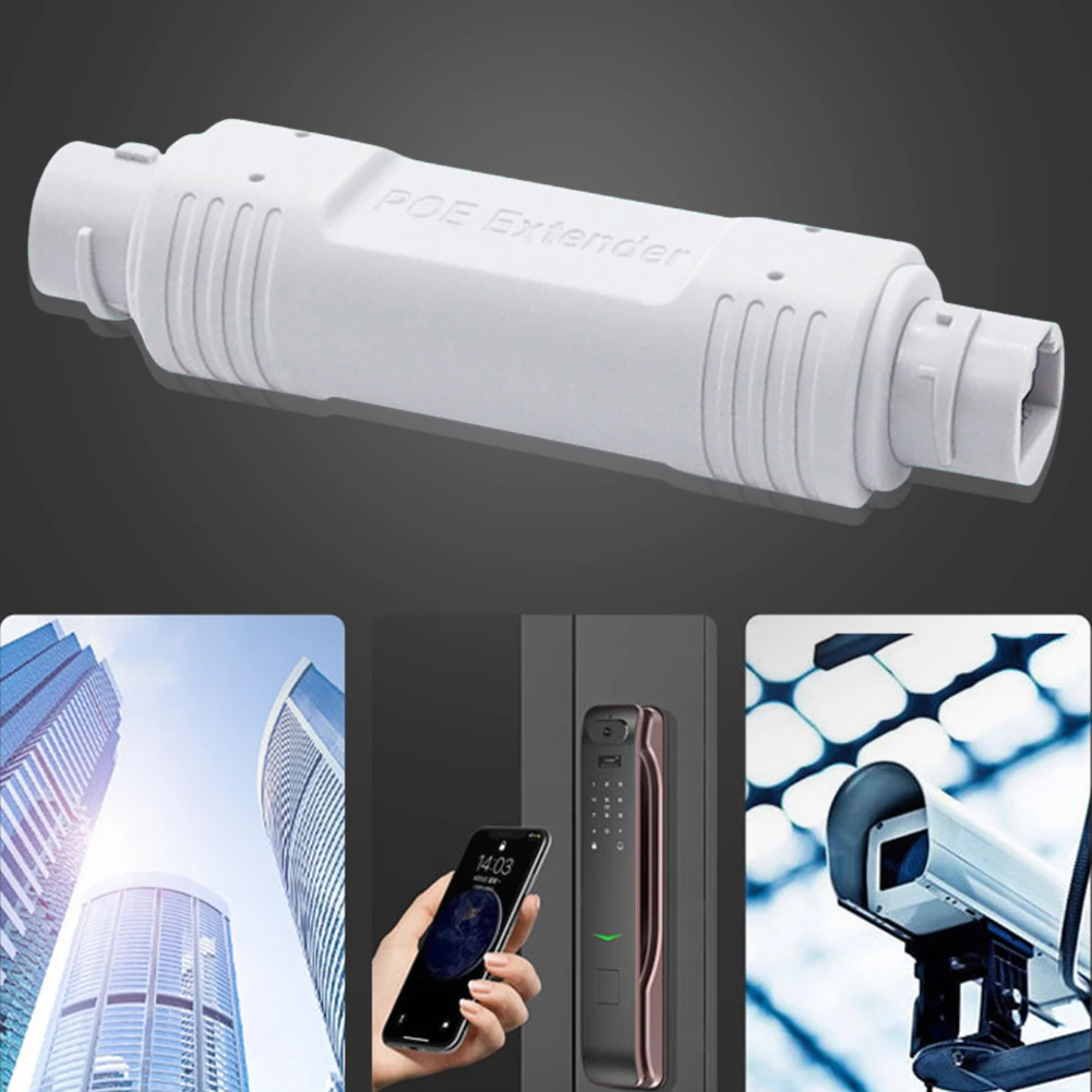 48V POE Extender/Repeater Waterproof Extension POE Injector Adapter 10/100Mbps PoE Extender for PoE Switch NVR IP Camera