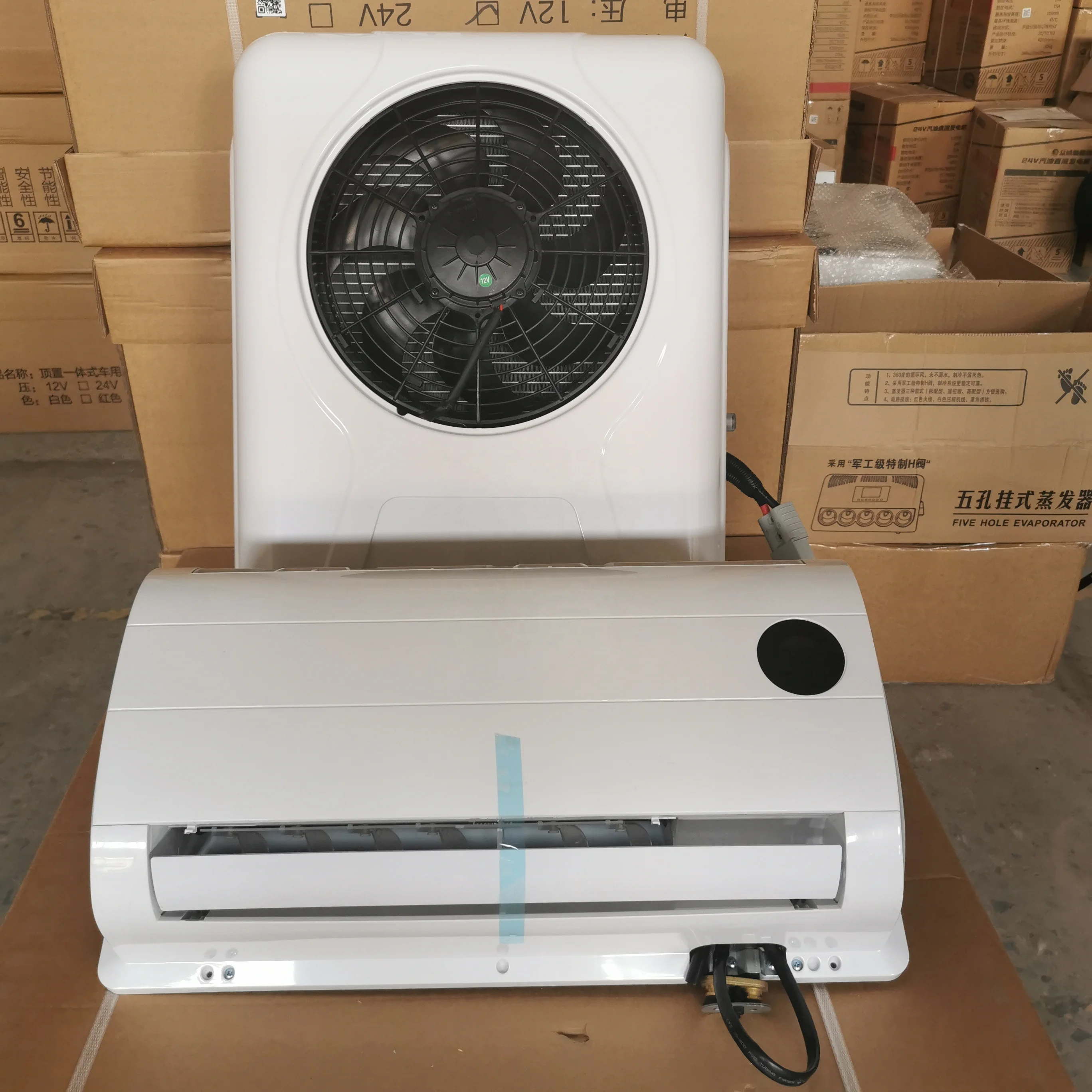 شاحنة التيار المتناوب 12 فولت 24 فولت مكيف هواء وقوف السيارات تيار مستمر 12 فولت 24 فولت شاحنة وقوف السيارات مكيف الهواء للشاحنة #1