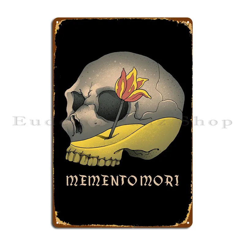 Memento Mori Metal Plaque Retro Bar Cinema Designs Pub Tin Sign Poster