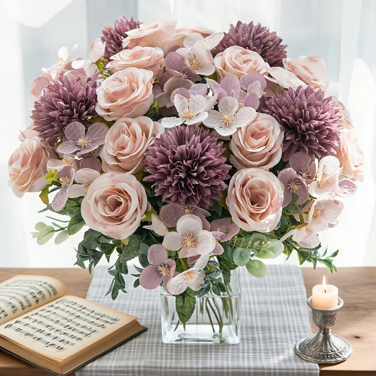 Künstliche Blume Seidenrose Tischpflanze Festival Hochzeit Brautstrauß Raum Heim Tischdekoration Büro Party DIY Bestseller Geschenk