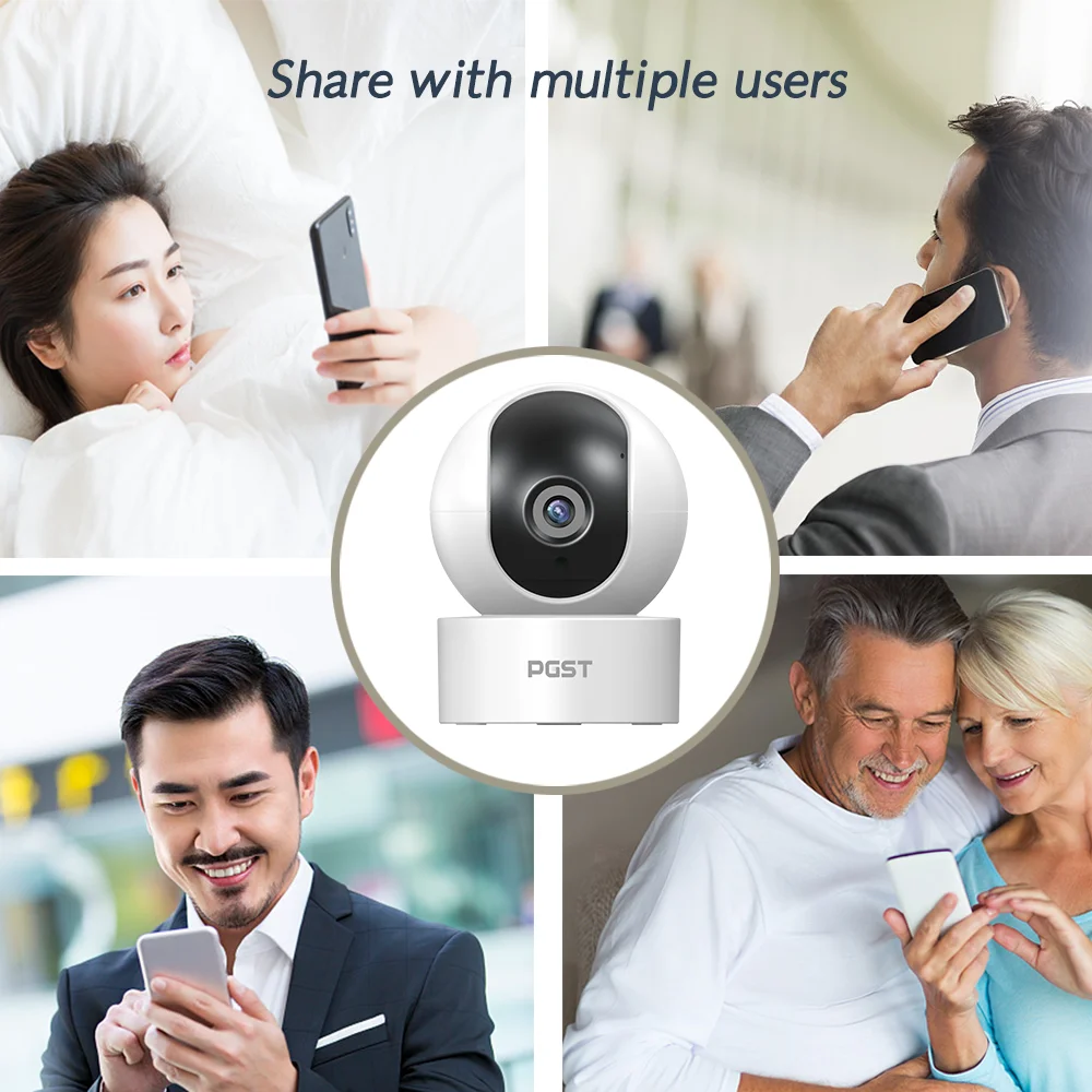 GauTone-Baby Monitor com Alertas de Atividade, Câmera de Vigilância, Visão Noturna, Wi-Fi, Câmera IP para Tuya Smart Life, PG107, PG103, 1080P