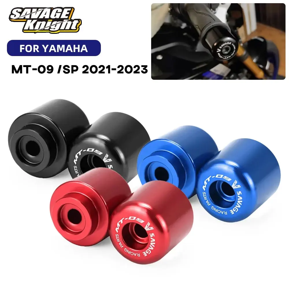 Motorcycle Handlebar Bar End Plug Caps Handle Weight Anti Vibration Silder For YAMAHA MT09 MT-09 SP 2021-2024 Grips Accessories