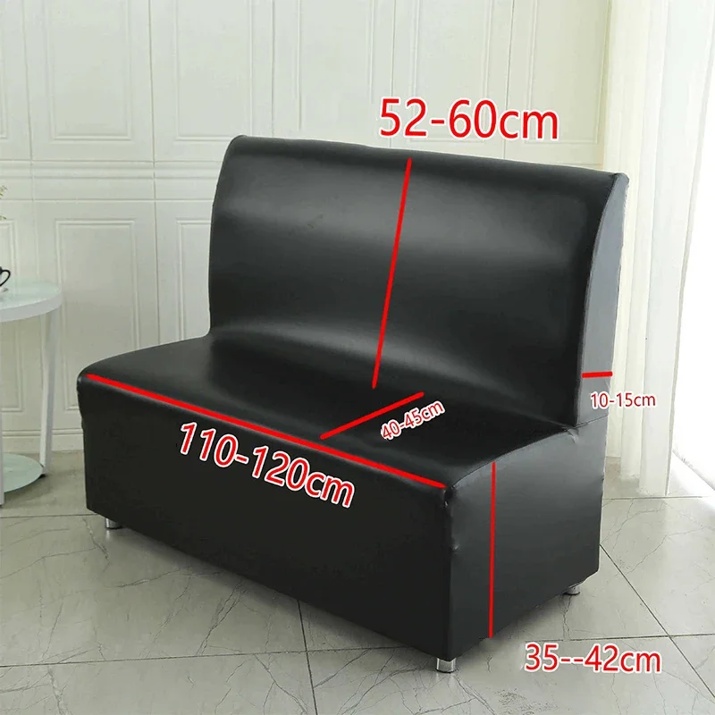 Stretch Armless Sofa Cover Artificial Leather Restaurant Hotel Sofa Home Slipcover Bar Internet Cafe Full Surround Covers