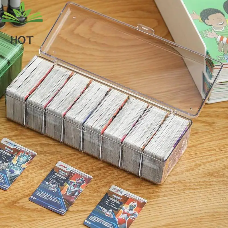 

Transparent Hot Trading Card Deck Box Large Capacity Container Card Organizer Storage Collectible Game Card Cases