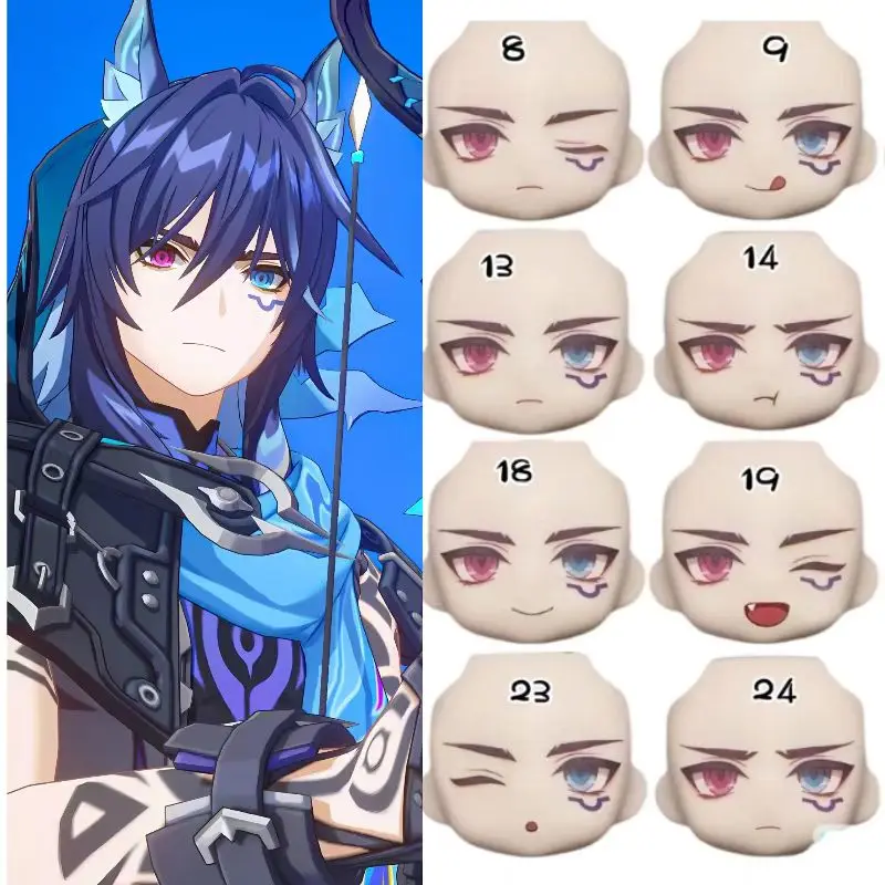 

Ororon Ob11 Face Genshin Impact OB22 Face Water Sticker GSC YMY 1/12 Doll Handmade Faceplate Anime Accessories