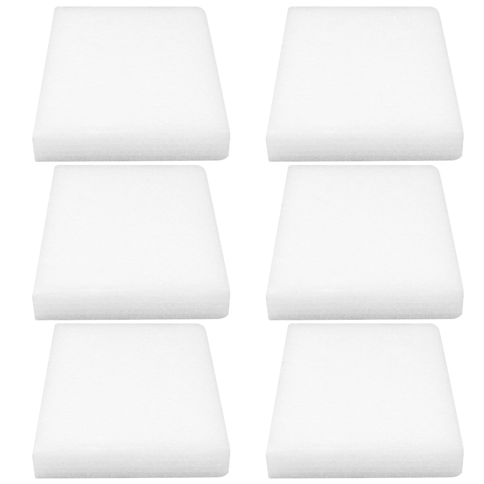 6 Pcs Sponges Foam Mat Wool Felting Pads Flat Panel Foams Square Thickened Crafts Work Mats White Pin Cushion