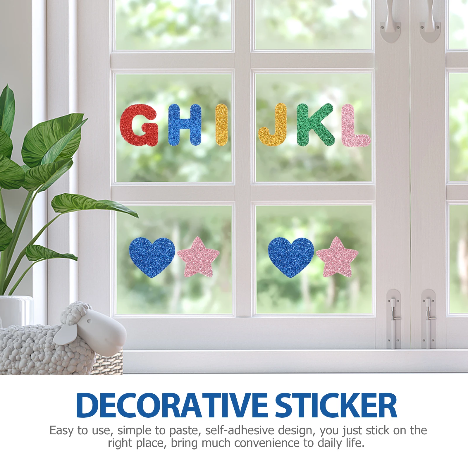 

26pcs 5 Letter Stickers Small Self Adhesive Letters Adhesive Alphabet Patches EVA DIY Craft Scrapbook Decor Self Stick