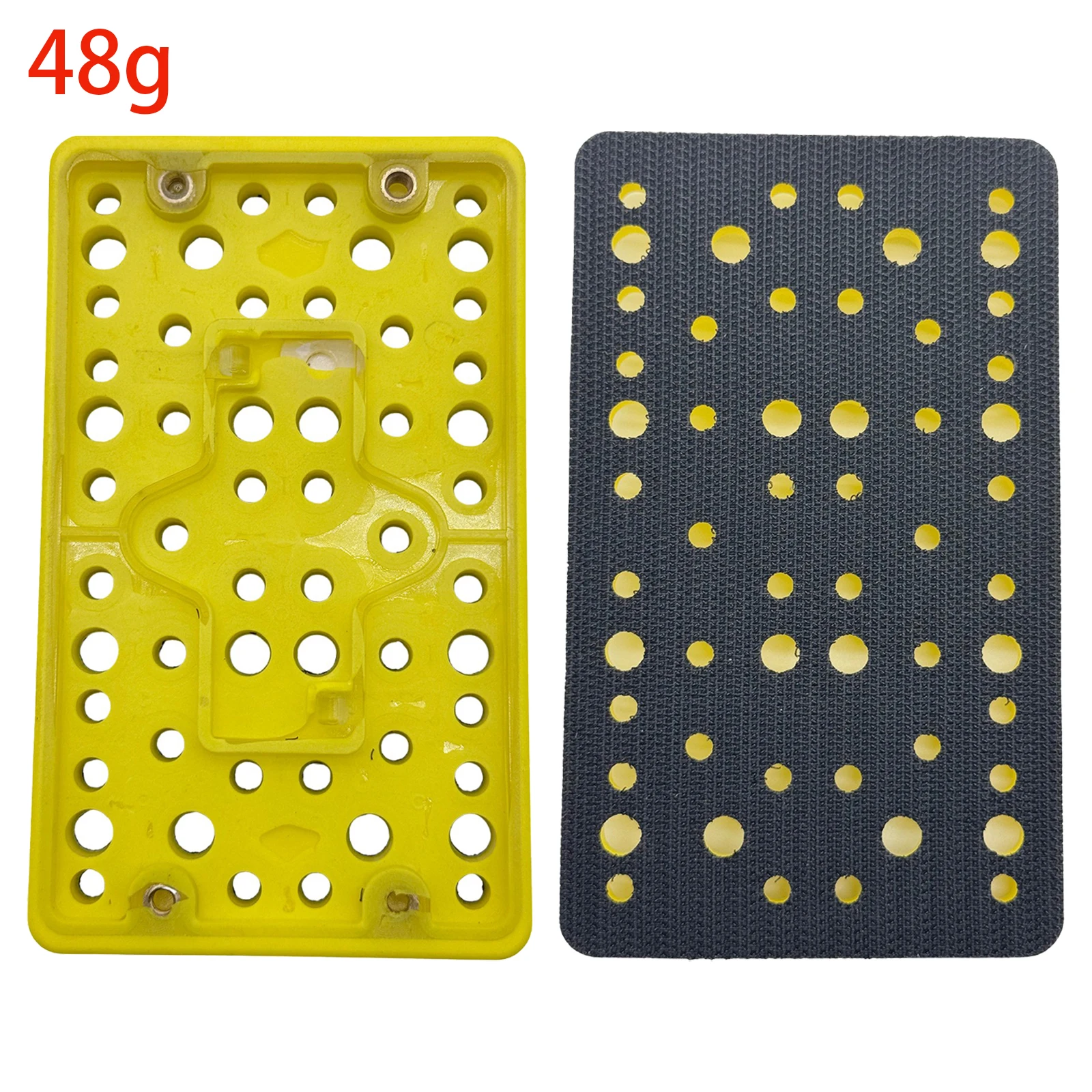 Schleifer-Stützteller 80 x 133 mm mit 54 Staubabsauglöchern, Schleifpad-Ersatz, CSandompatibel mit Mirka DEOS OS 353CV