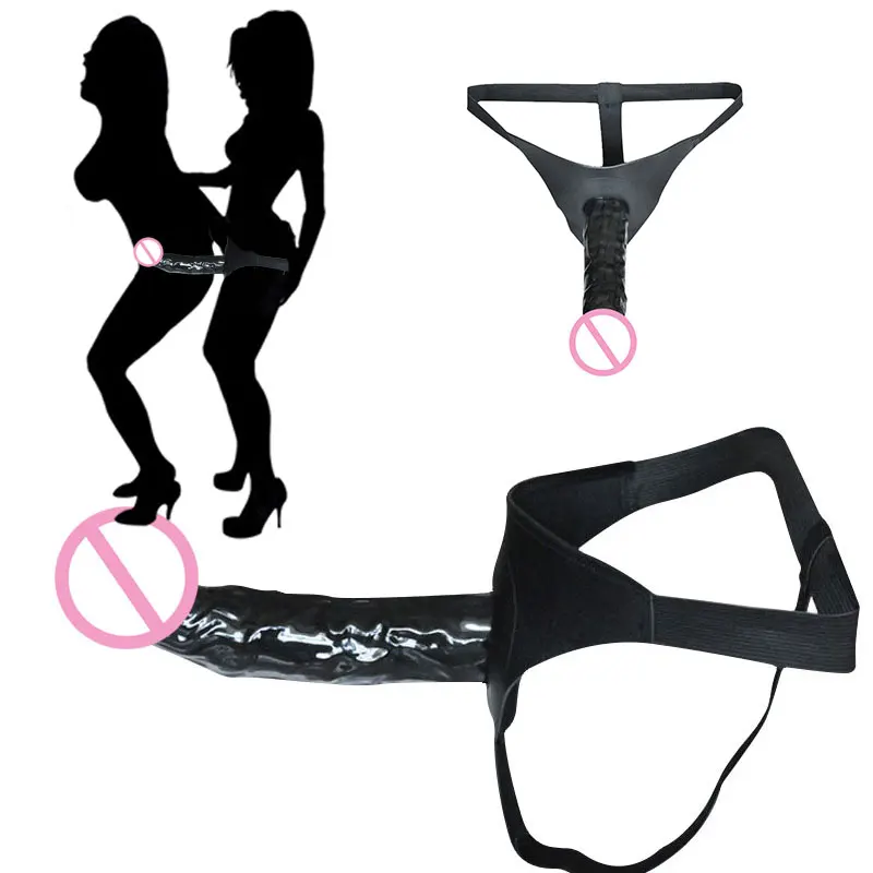 Men Strap On Dildo Panties Wearable Hollow Penis Lengthen Sleeve Strapon Dildo Pants Harness Belt for Man Sex Toys For Woman Gay