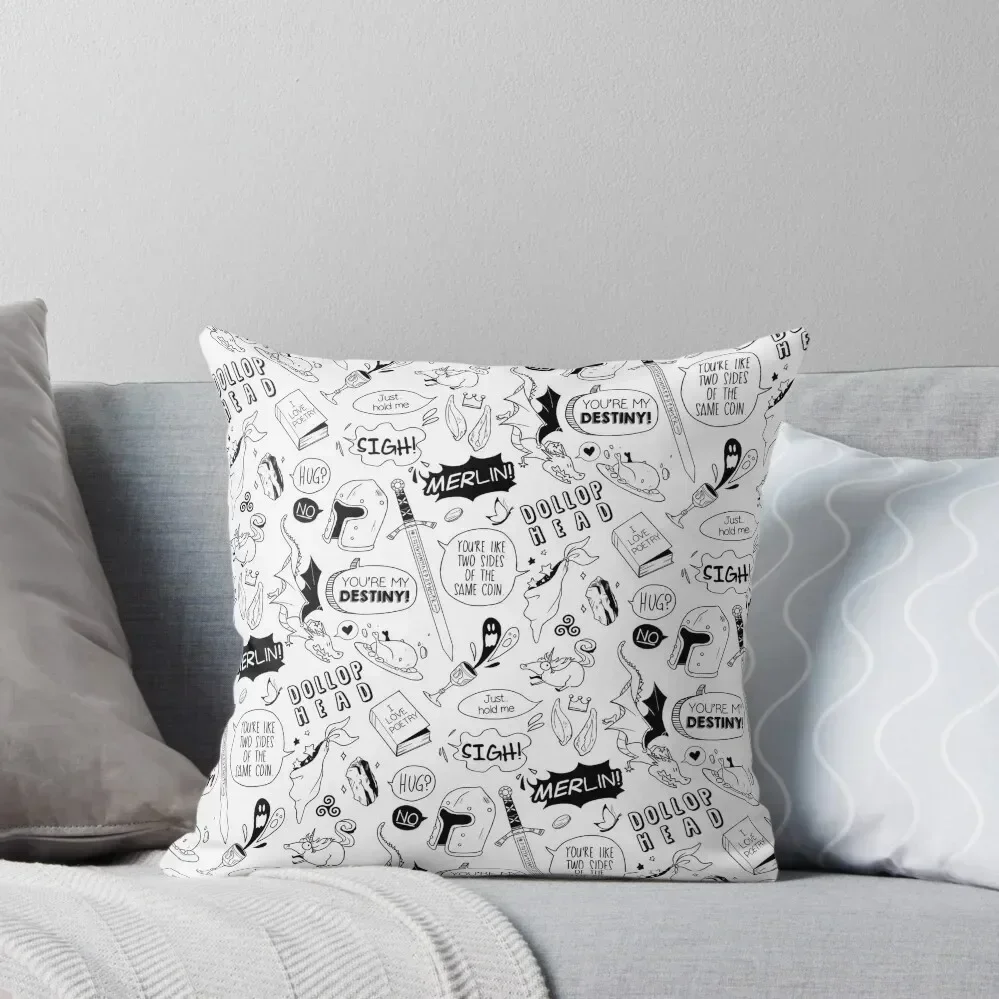 

Merthur Pattern_Merlin Throw Pillow Pillow Decor pillow cover luxury Decorative Sofa Cushion Sofas Covers