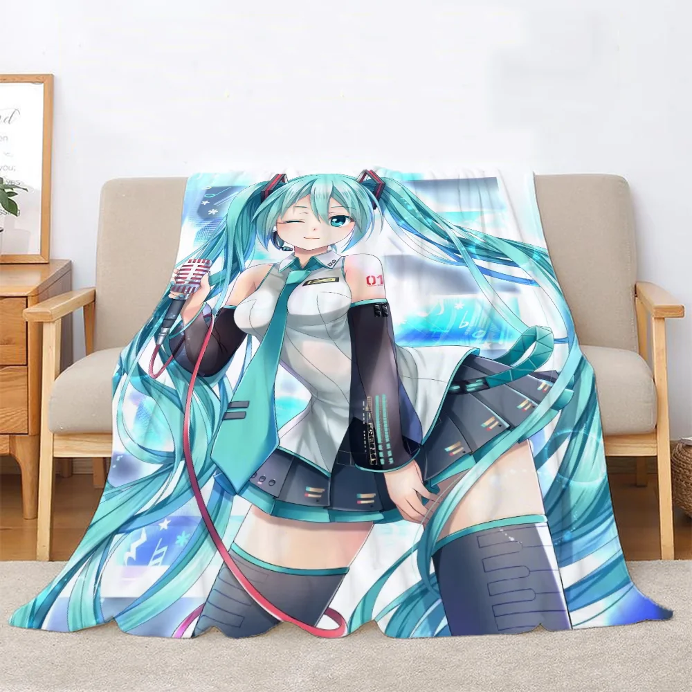 Hatsune M-Miku Fluffy Soft Blankets for Decorative Sofa Blanket Beach Towel Luxury Bedding Home Interior Knitted Plaid Bed Throw