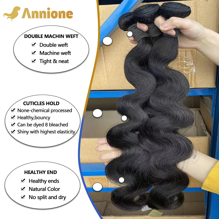 22 24 26 Inch Body Wave Bundels Menselijk Haar Braziliaans Haar 1/3/4 Stuks 100% Menselijk Haar Bundels Natuurlijke Zwarte Remy Hair Extensions