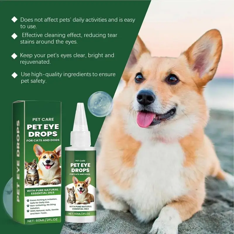 

Dog Eye Drops 60ml Eye Wash For Dogs Eye Rinse For Dogs Dry Eye Drops For Dogs Tear Stain Remover For Dogs Effective Mild Safe