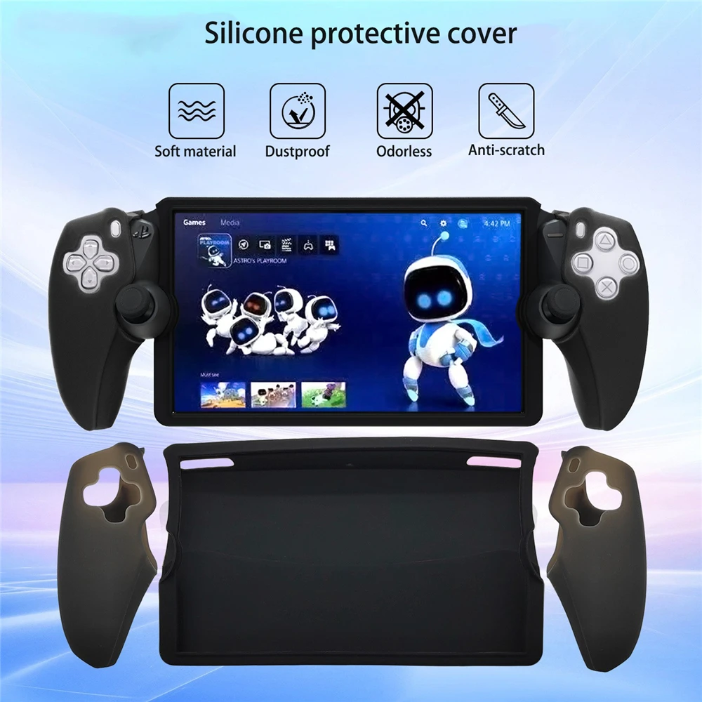 

Protective Case Cove For PS5 Portal Console Silicone Protection Sleeve Drop-proof Soft Case Cover Sleeve for PS Game Console