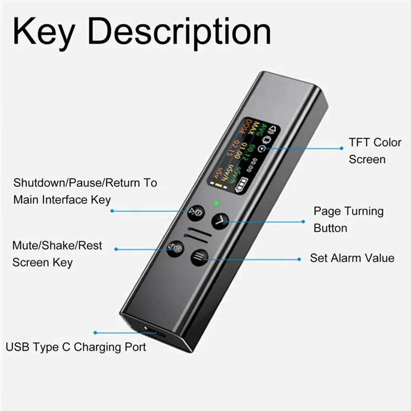 

AM-PW07 Handheld Radiation Detector GM Technology Tube Radioactive Ray Detector High-Definition Display Fornuclear Pollution