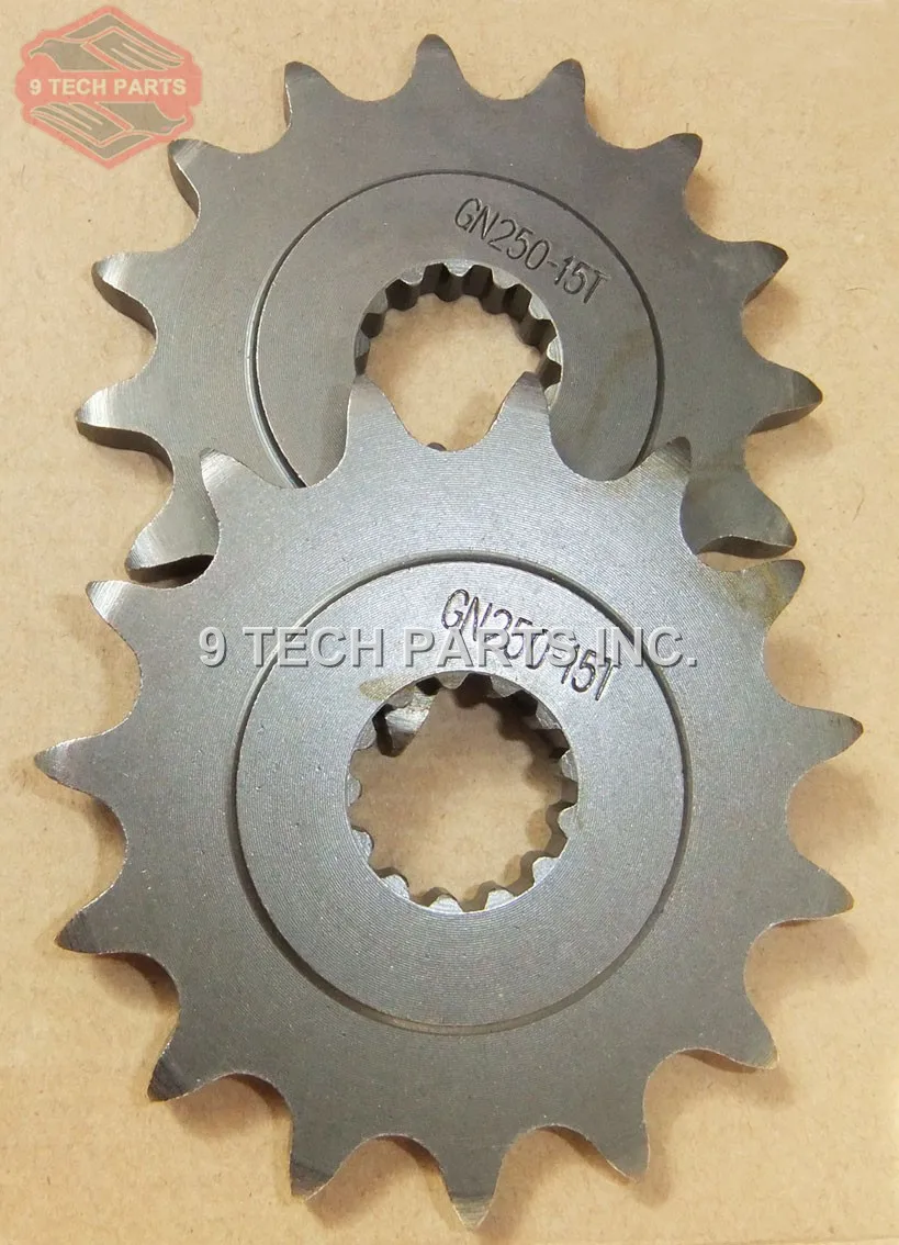 GN250 SP250 SP350 SP400 SP500 DR250 DR370 DR400 GN400 piezas modificadas piñón delantero MOTOR piñón 15T 16T 17T 27511-32401