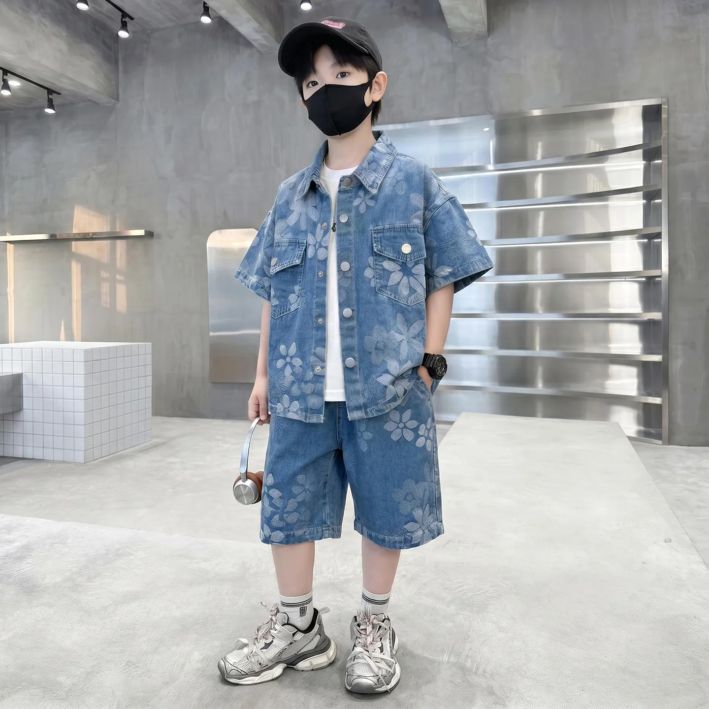 New Fashion Children Summer Denim Set with Shorts for Boy Kids Casual Clothing Suit For Age 2 3 4 5 6 7 8 9 10 11 12 13 14 Years 3