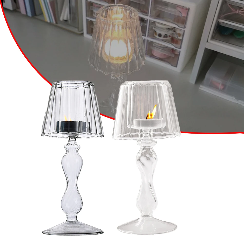 1pc/set Crystal Candle Lantern Candle Holders Home Decor Wedding Party Living Room Center Table Candlesticks Art 18.5cm