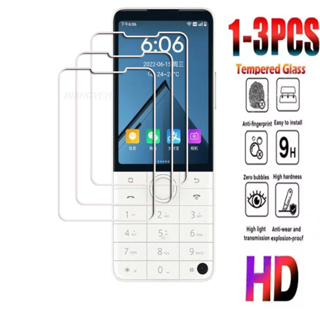 1-3PCS 9H gehärtetes Glas für Xiaomi Qin F22 Pro 3,54" Schutzfolie auf QinF22Pro F22Pro Displayschutzfolie – Detail 1