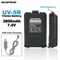 BL-5 Thicke Battery 3800mAh 7.4V For BAOFENG Walkie Talkie UV-5R UV-5RT UV-5RE BF-F8+ BF-F8HP Two Way Radios Parts Extra Battery