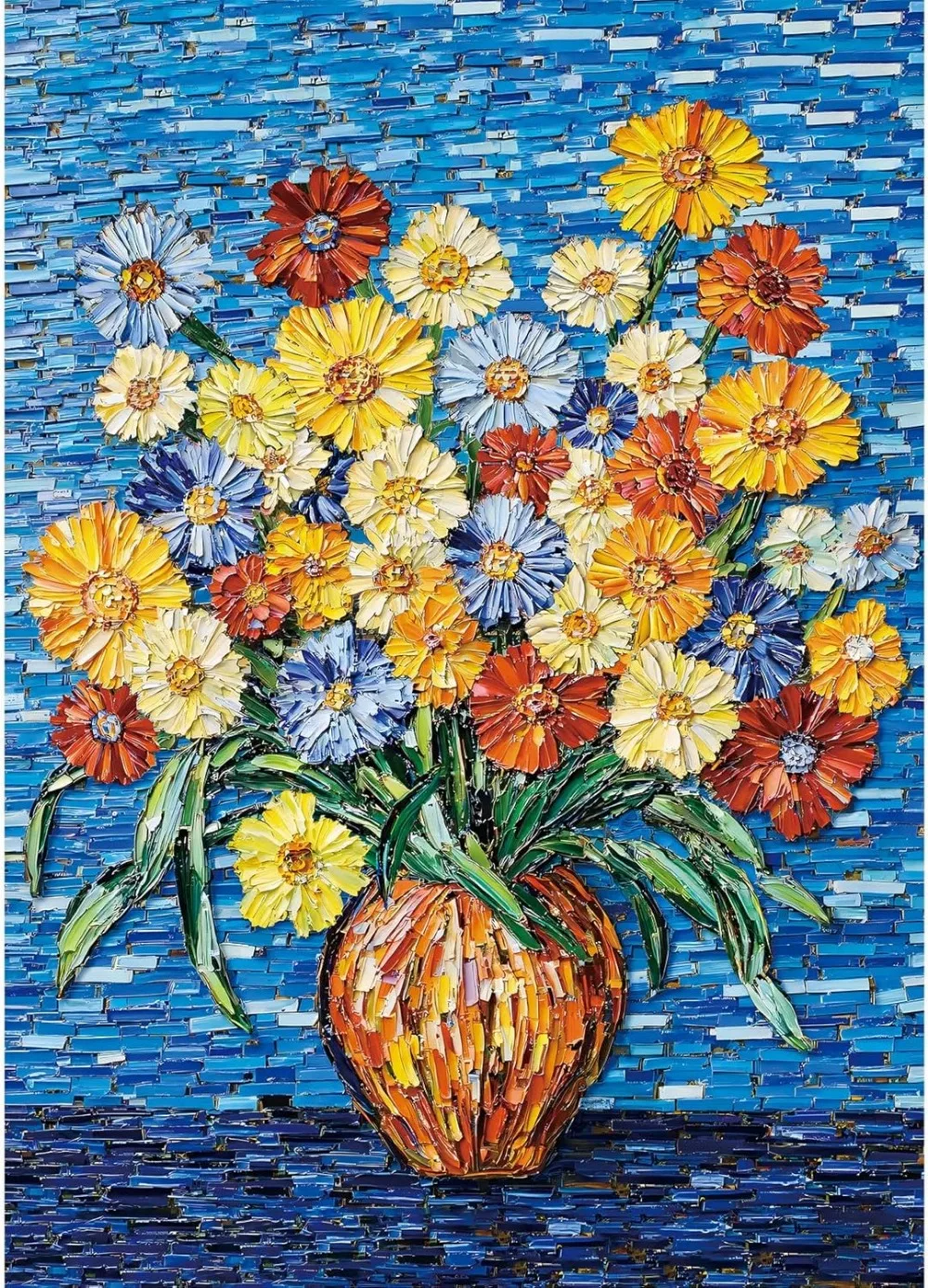 120/300/500/1000 peças margarida flor vitral quebra-cabeça paisagem quebra-cabeça educação brinquedo desafiador jogo noites diversão