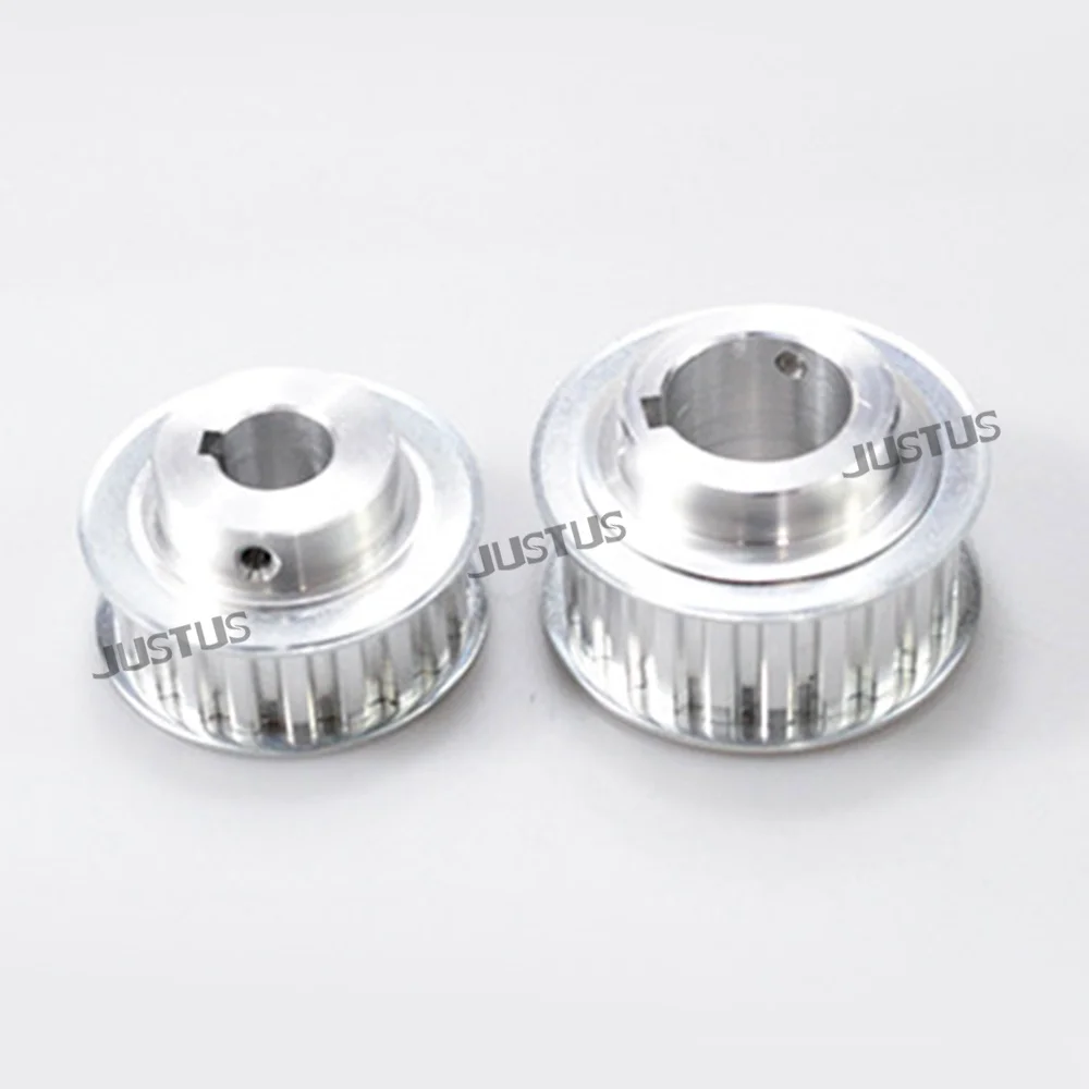 Puleggia dentata T10 16T 18T 20T 22T 24T Foro da 8 mm a 30 mm Passo dei denti 10 mm Larghezza slot 27 mm Per cinghia sincrona T10 da 25 mm Tipo BF