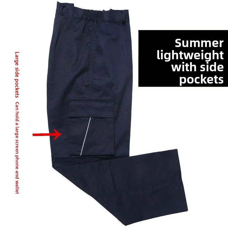 

Рабочие брюки из чистого хлопка, свободного кроя, утолщенные, для авторемонта, строительных площадок, сварки, спецодежда для защиты труда