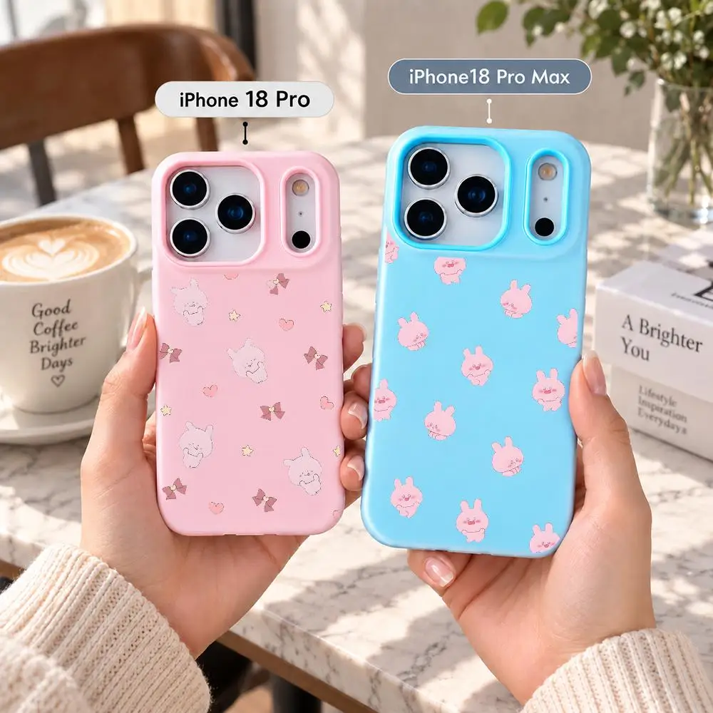 Coque de téléphone populaire A-AsamimichanS, couleur bonbon, 2 en 1, coque transparente mate pour iPhone 18 17 16 15 14 13 Pro Max