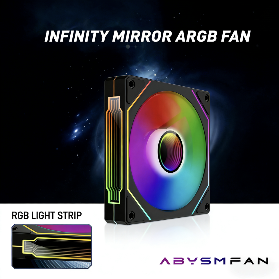  Prism 5 Pro 12CM computer case fan - Silent 5V 3-pin ARGB light synchronization PWM temperature control cooling fan 