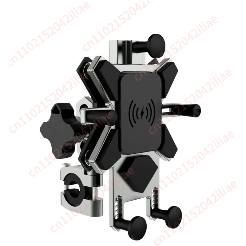 Motorcycle Maglev Shock Absorption Mobile Phone Holder Wireless Charging Anti-vibration Aluminum Alloy Navigation Holder