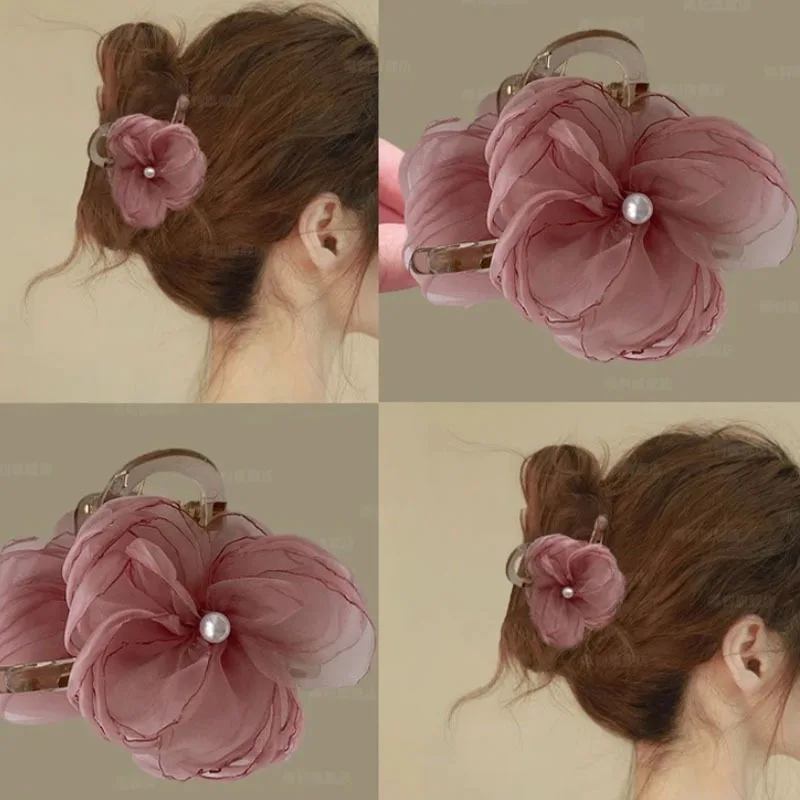 

Sparkling Crystal Hair Clip Double Layer Rhinestone Design Non-Slip Grip Elegant Bridal Hairpin for Wedding Party