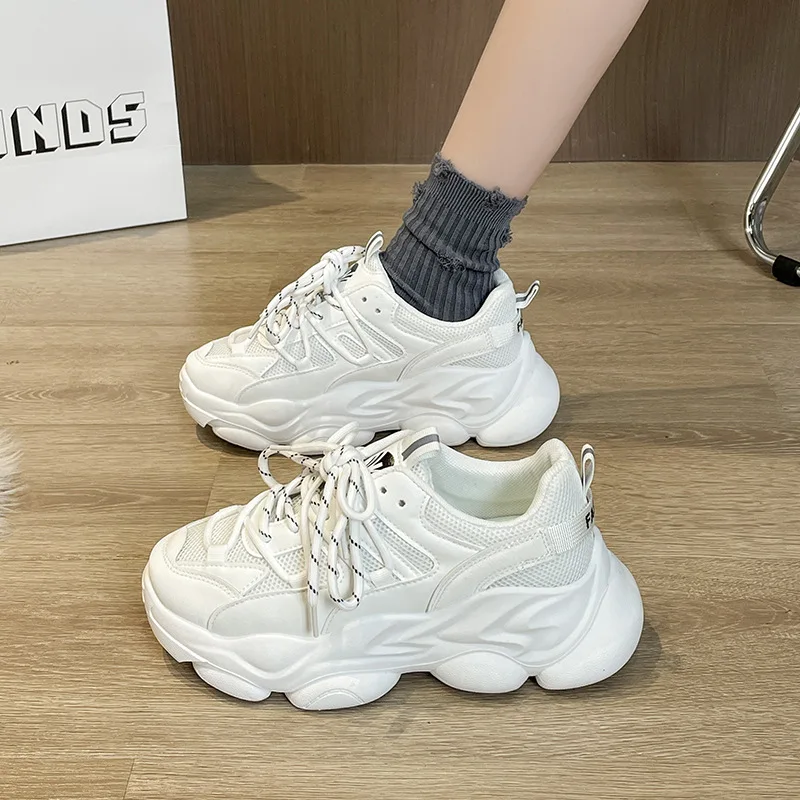 

Women's Sports Shoes 2023 Autumn New Daddy Shoes Platform Woman Invisible Height Increase Shoes Summer Campus Student Sneakers