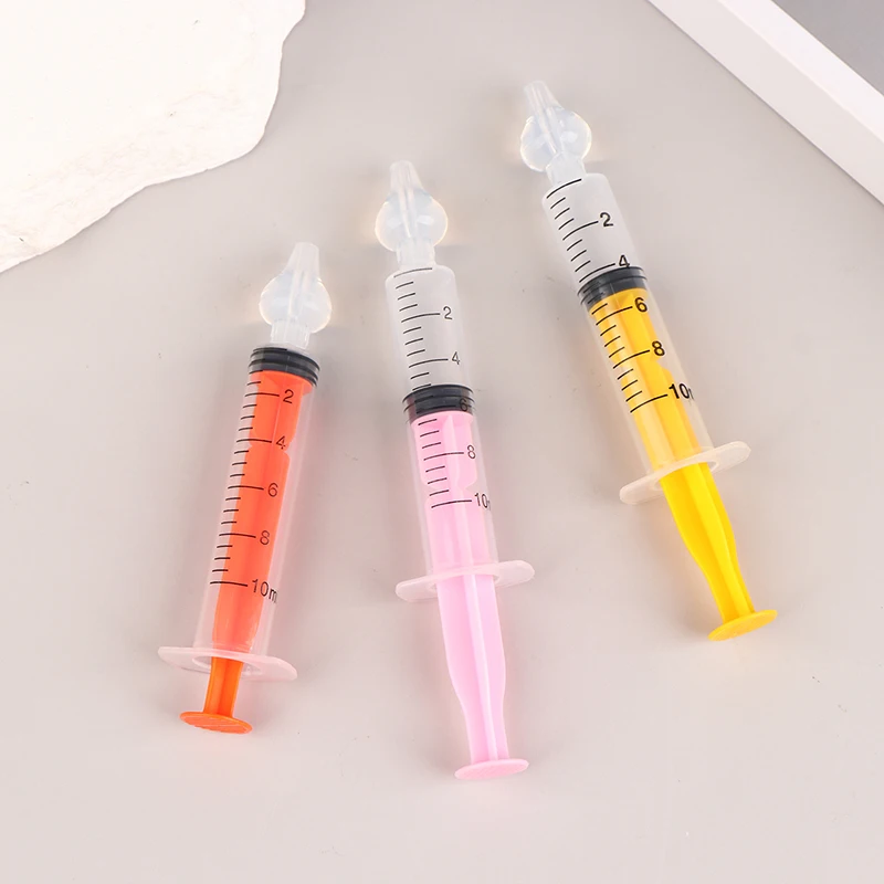 2Pcs 10ML Baby Silicone Nasal Aspirator Nasal Syringe For Infant Safe Nasal Washer Needle Tube Cleaner Newborns Nose Cleaner