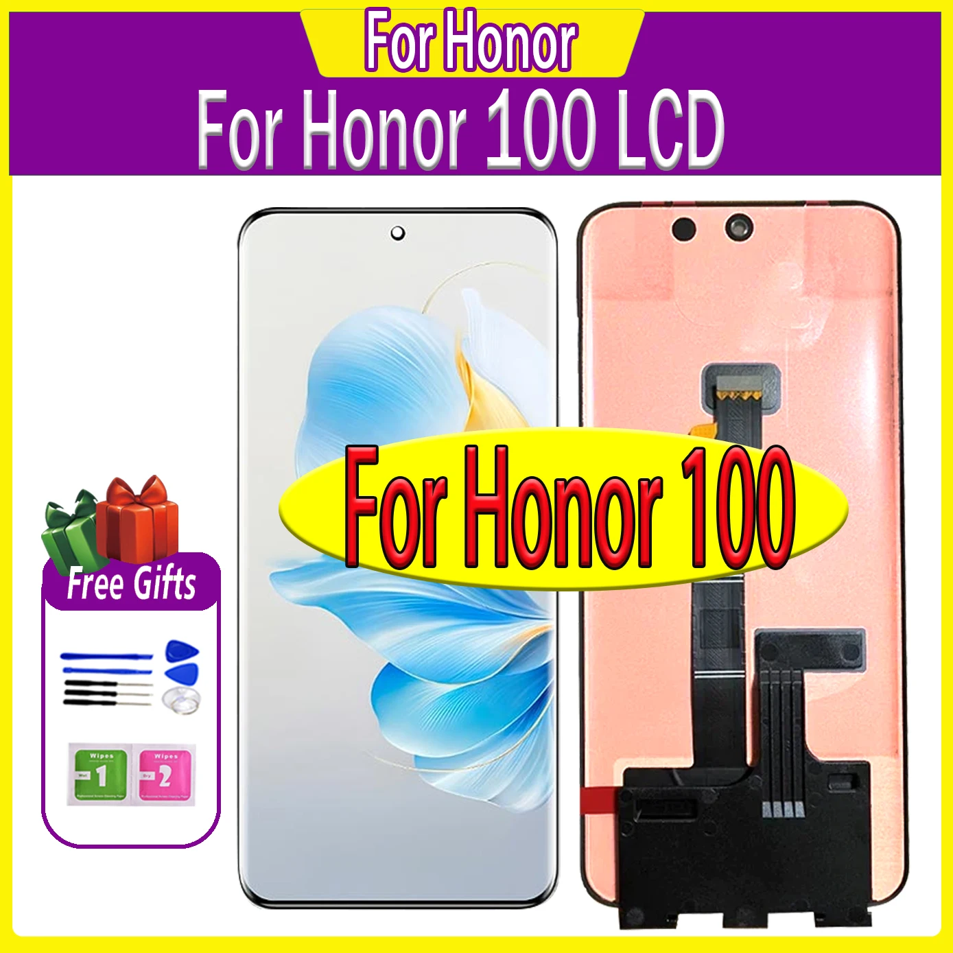 

OLED 6.7''Display For Huawei Honor 100 LCD MAA-AN00 Display Touch Screen Digitizer Display Assembly Repair Parts for Honor100