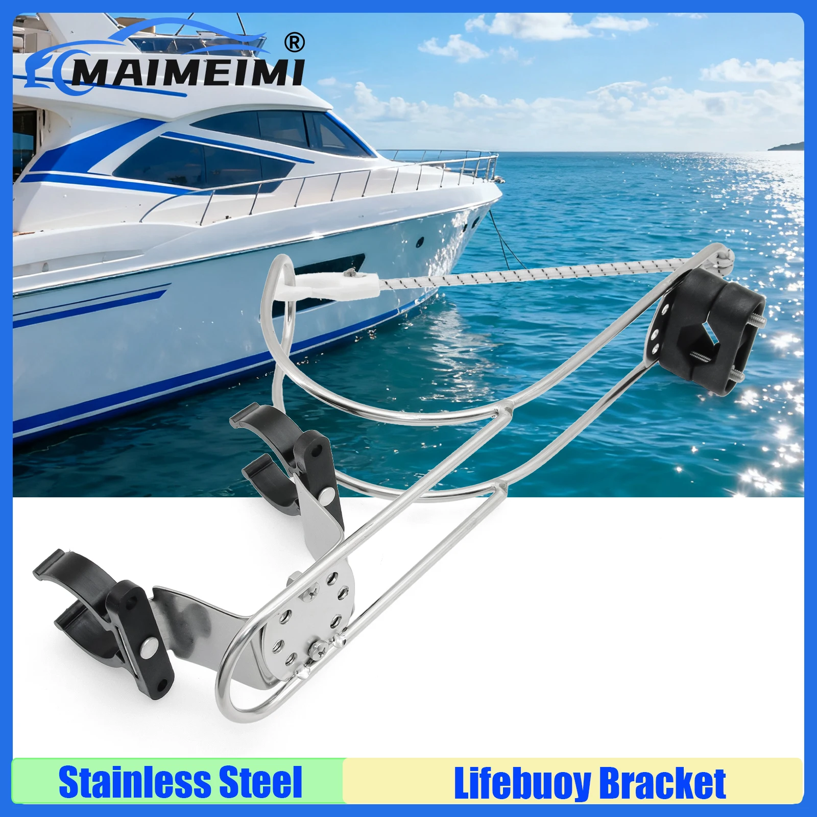 maimeimi-ボート用救命浮環ホースシューブラケット金具-ライフブイホルダー-調整可能-スイミングリングブラケット-ボトルホルダー