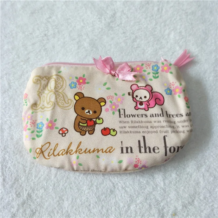 Rilakkuma Multi Case Cute Anime Makeup Organizer Storage Kawaii Coin Purse Wallet Cosmetic Bags Vanity Beauty Case Toiletry Bag