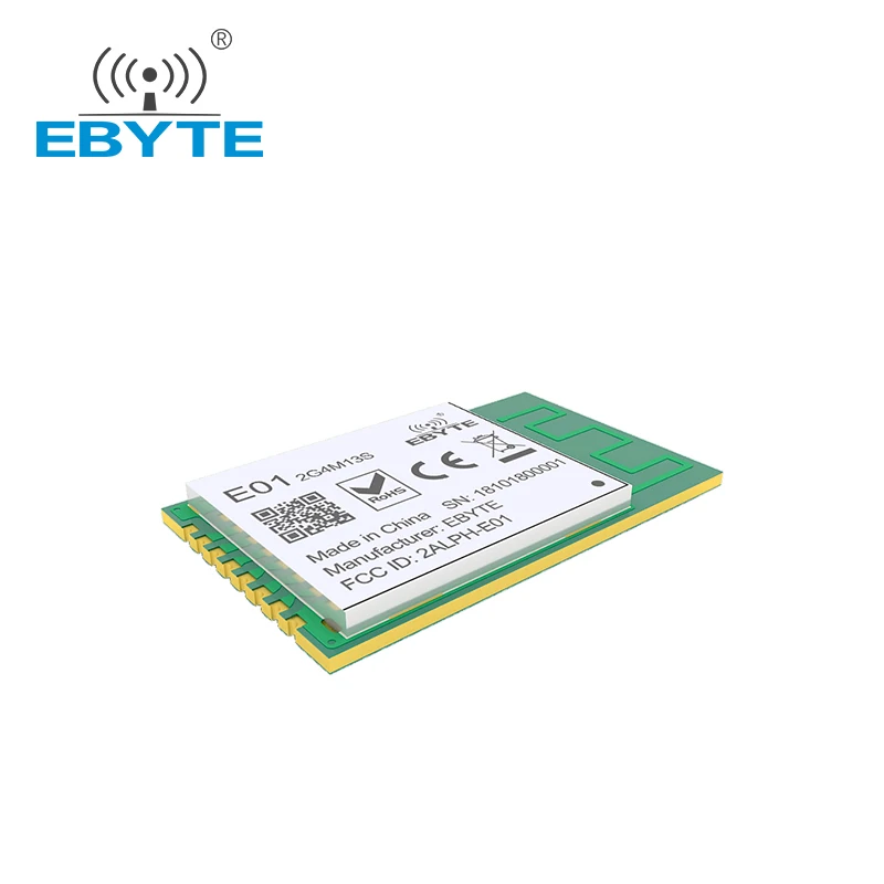 Nrf24l01p chips 2.4g módulo sem fio ebyte E01-2G4M13SIOT componentes eletrônicos sem fio transmissor receptor
