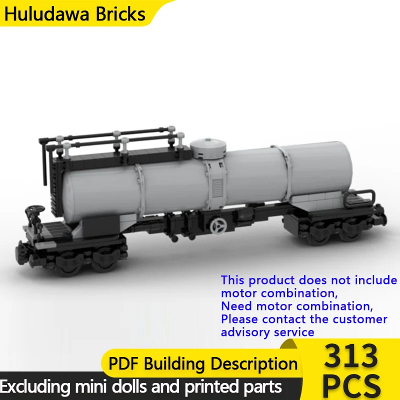 

City Car Model MOC Building Bricks Railway Freight Oil Tank Truck Modular Technology Gifts Holiday Assemble Children Toys Suit