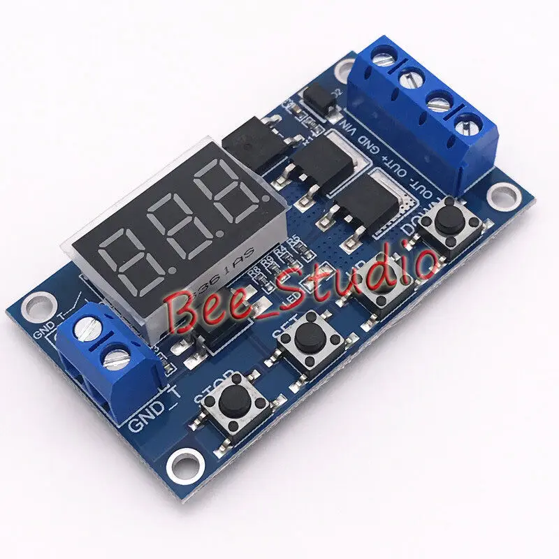 12V relay  timer module,DC 5V 12V 24V 36V Digital LED Cycle Timer Delay Switch Turn Off/On Time Relay Module