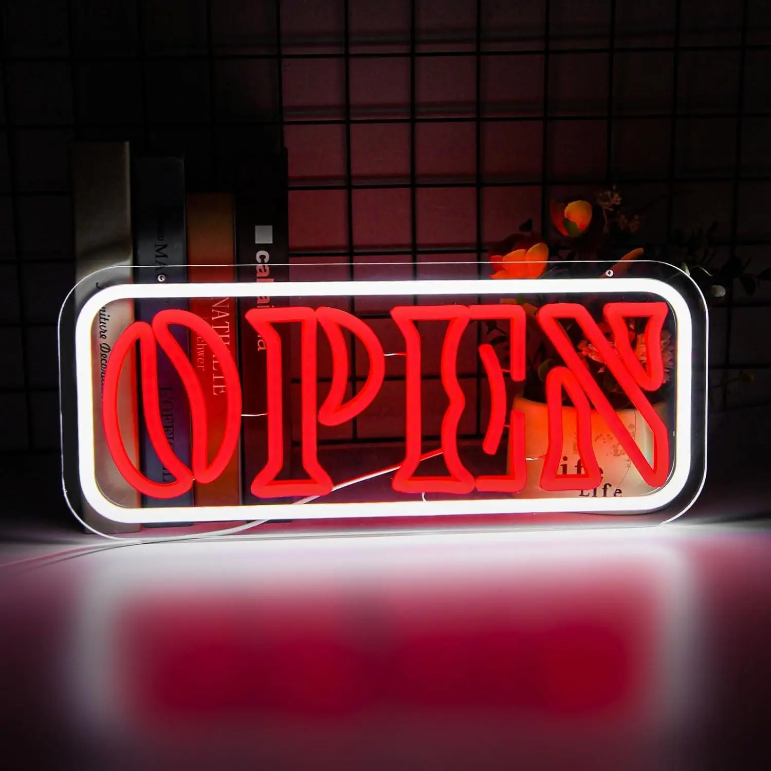 Open Neon Sign USB Dimmable LED Lights For Shop Window Coffee Shop Restaurant Salon Bar Wall Decor Business Store Front Display