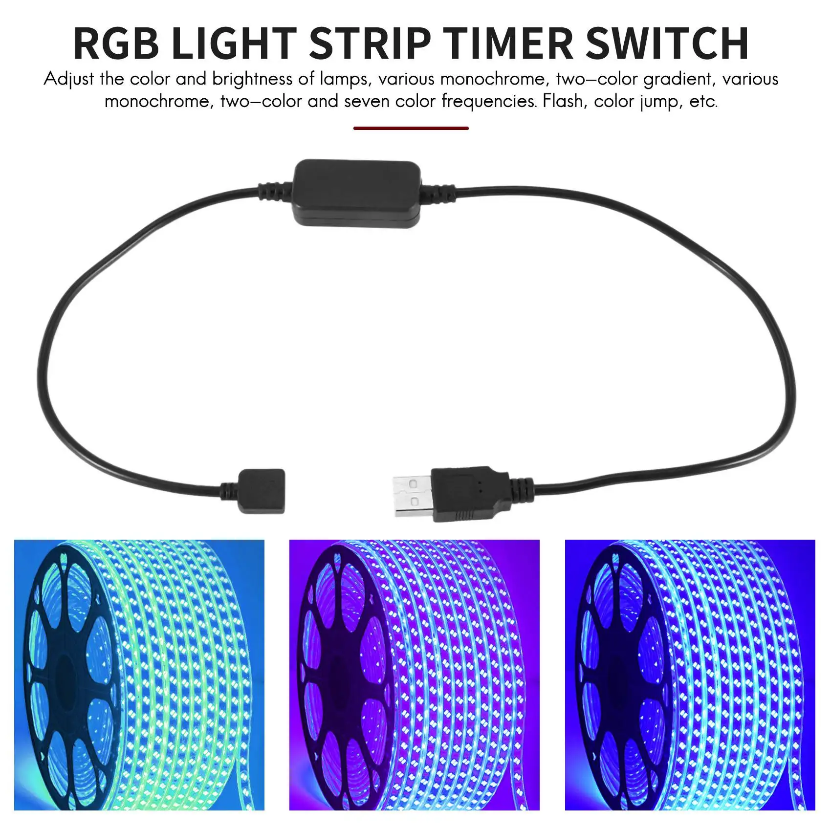 AABFK Wireless Bluetooth LED Dimmer Remote Controller DC5-24V Phone APP Connection Control for RGB Light Strip Timer Switch