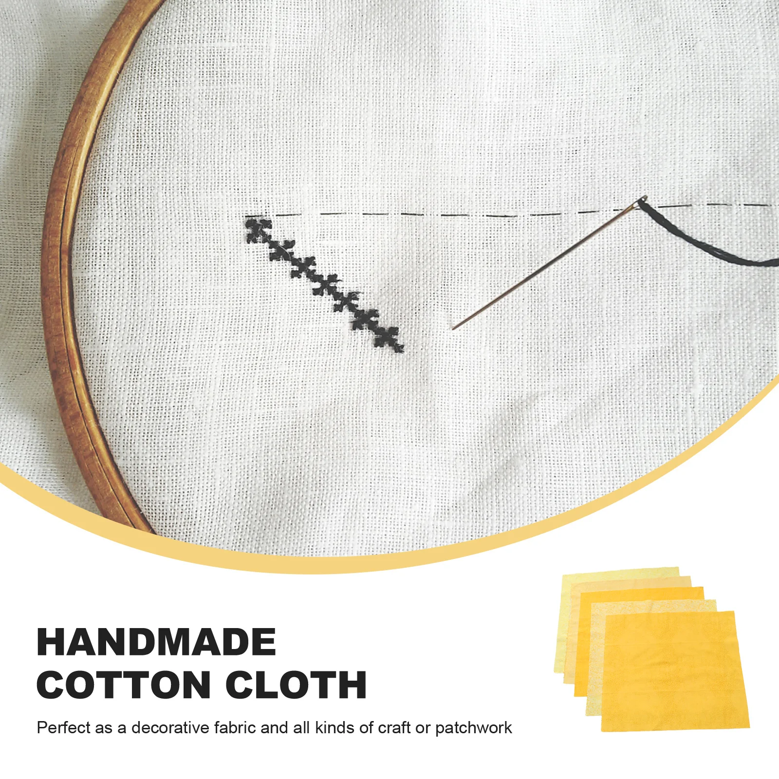 

5pcs Cotton Fabric Diy Patchwork Cloth Printed For Quilting Supplies Craft Sewing Projects Yellow Decor Material