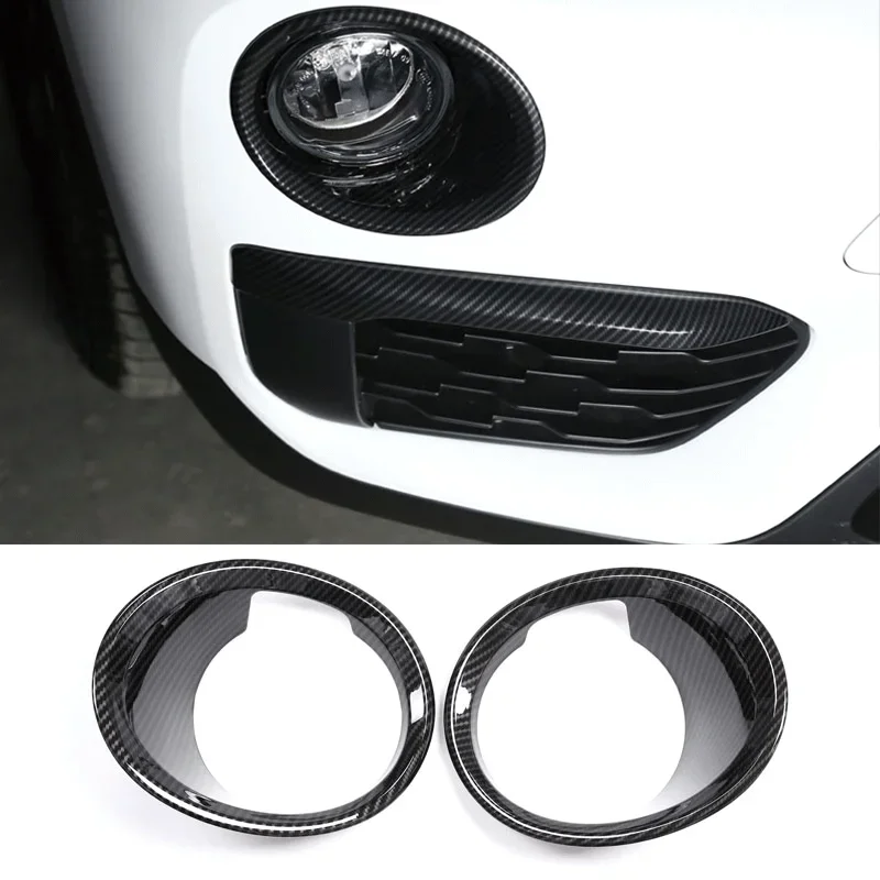 

For 2016-2019 BMW X1 F48 ABS Carbon Fiber/Silver Car Styling Car Front Fog Lamp Lamp Cover Sticker Car Decorative Accessories