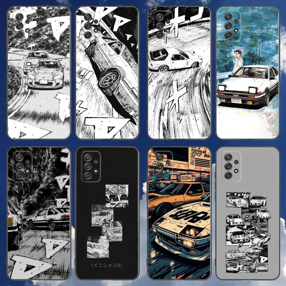 

A-Anime Initial D Phone Case For Samsung Galaxy A 91,80,73,72,71,53,52,51,22,5G Shockproof Soft Black Cover