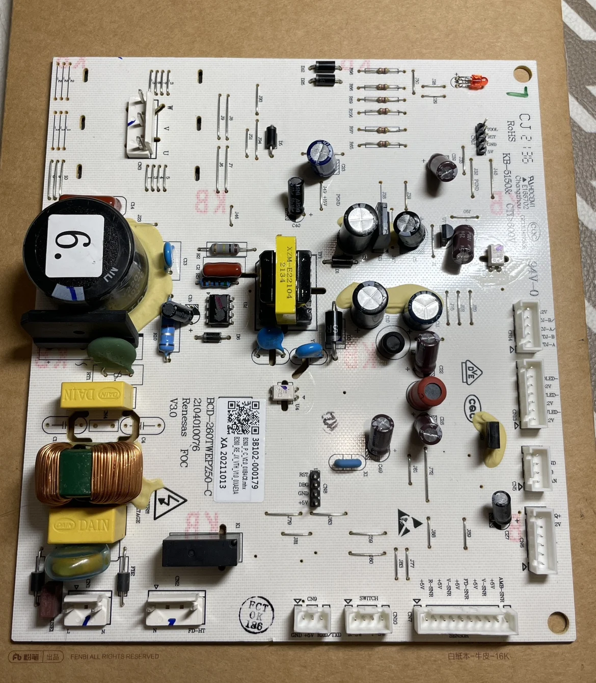 

For TCL refrigerator main board 3B102-000179 BCD-260TWEPZ50-C