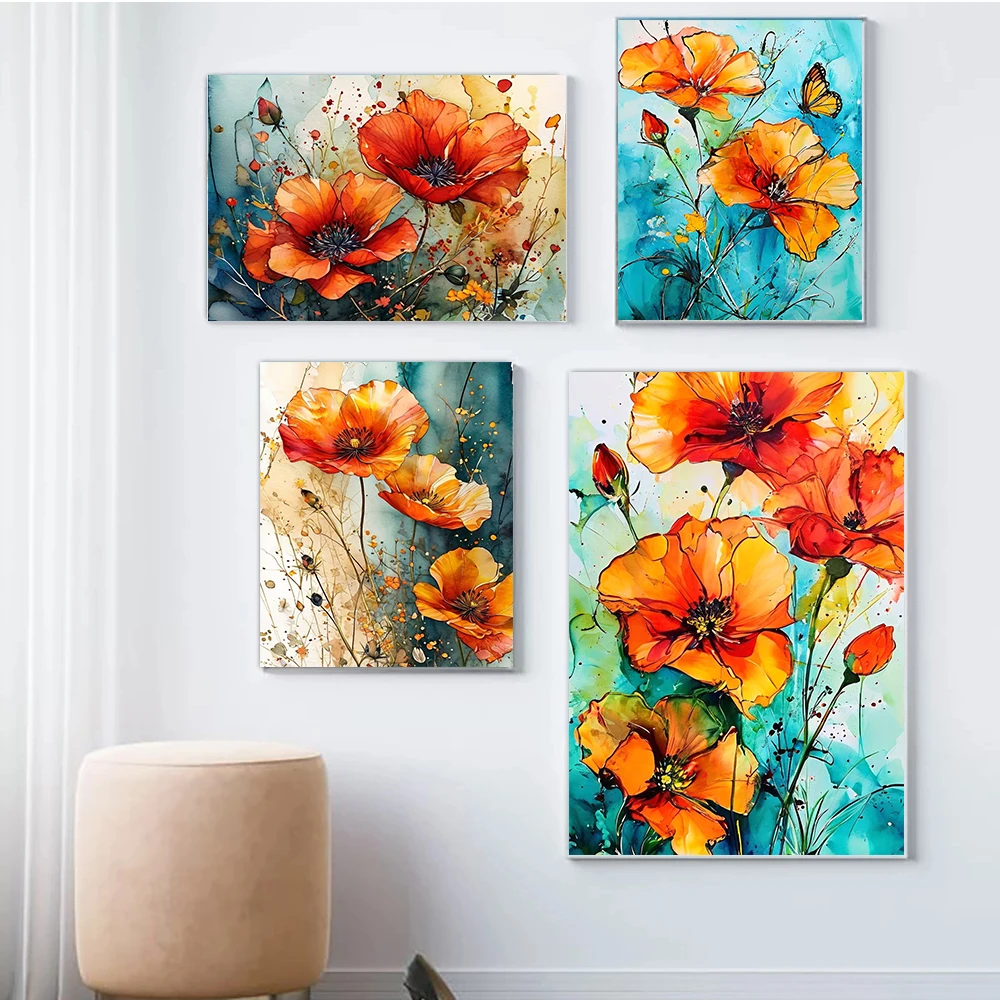 DIY Diamond Painting Watercolor Flower Oil Plant 5D Full Drills Mosaic Embroidery Cross Stitch Poster Wall Decor Mural